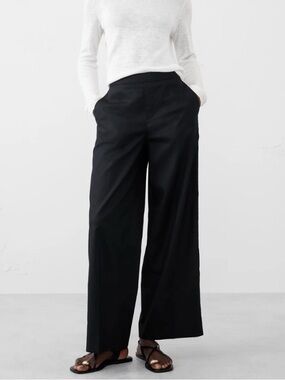 NEW Banana Republic $100 Hayden Wide-Leg High Rise Pull-On Pant Black Sz XL